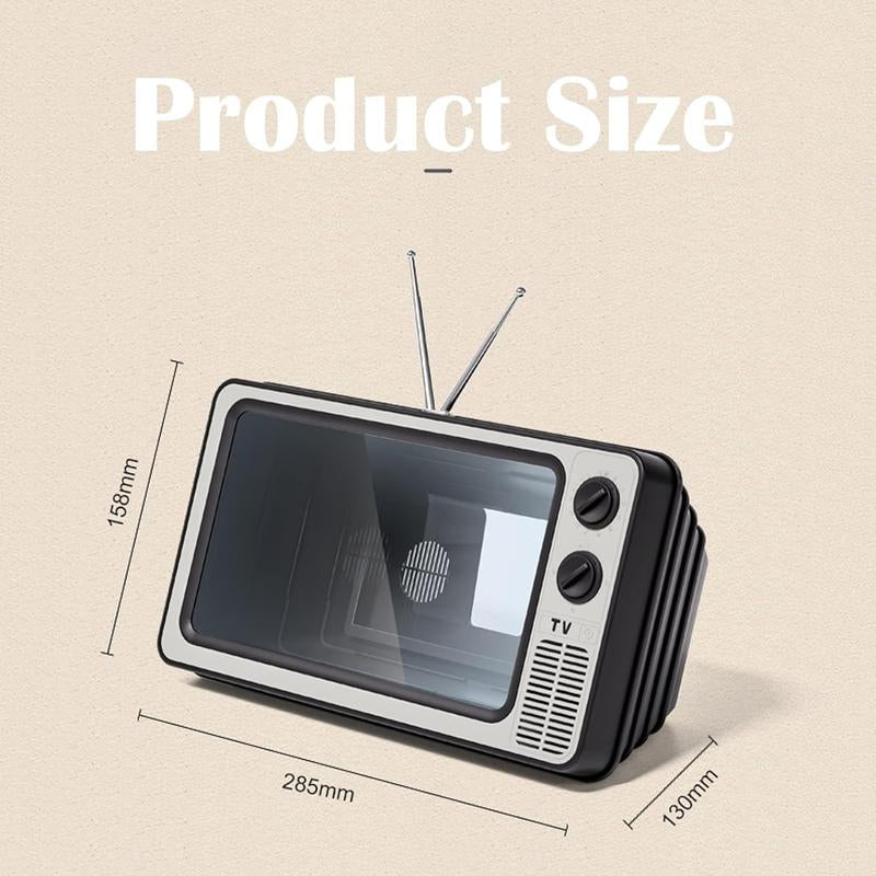 [Vintage 3D Magnifier]Retro3D Smartphone Screen Magnifier |Vintage Tv-Style Holographic Phone Amplifier, Desk Decor Craft Item, Uncharged,With Lightweight Design for Home and Office Use Cellphone Stand Phone Holder Car Phone Holder